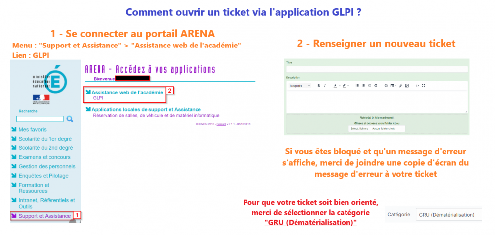 Comment ouvrir un ticket via l'application GLPI ?